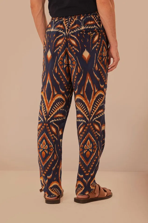 Women Blue Pineapple Ikat Pants Pineapple Ikat Blue FARM Rio Pants