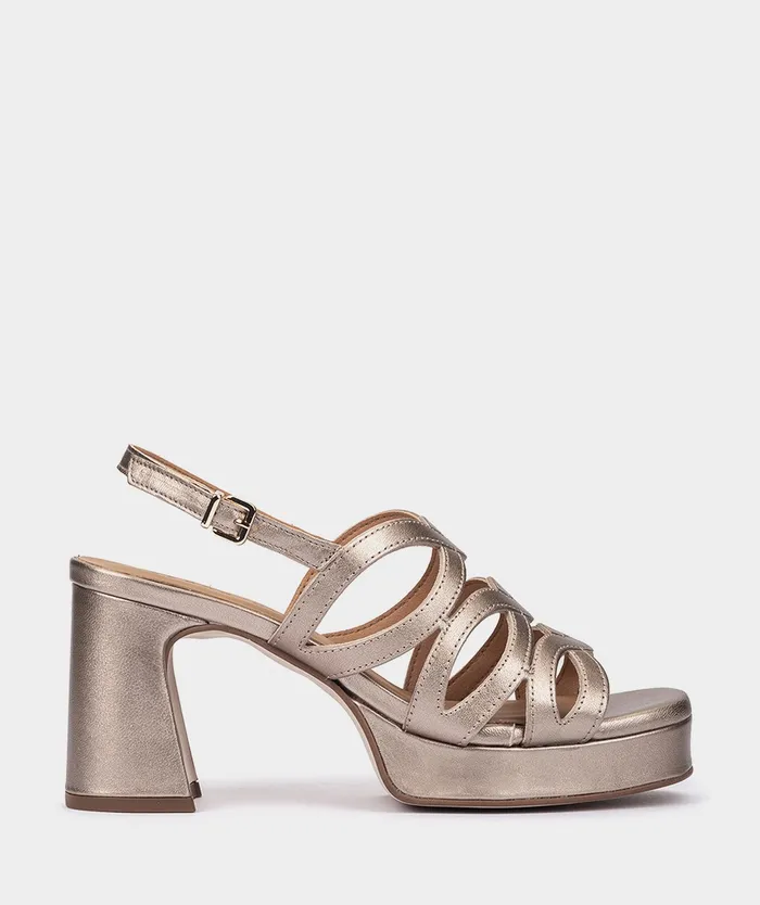 Women Bolzano Metallic 8211 Heeled Sandals Pedro Miralles