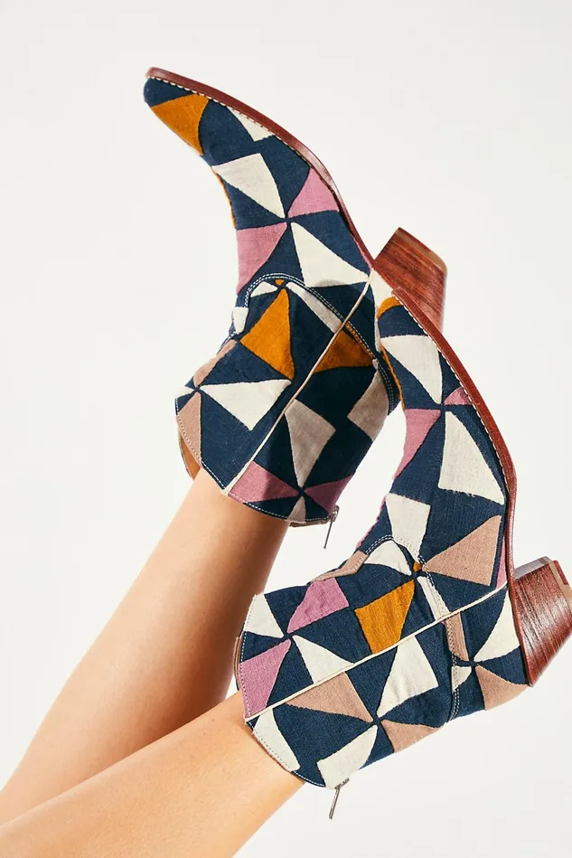 Women Boots Free People Mosaic Western Boots Multi