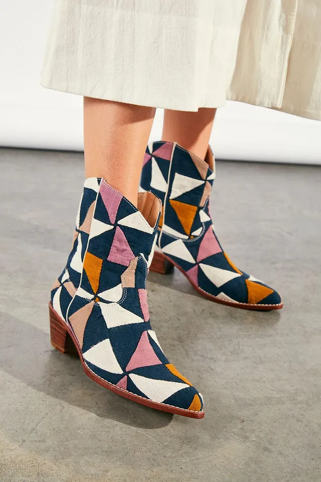 Women Boots Free People Mosaic Western Boots Multi