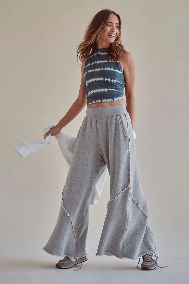 Women Bottoms Free People Free Spirit WideLegs Heather Grey