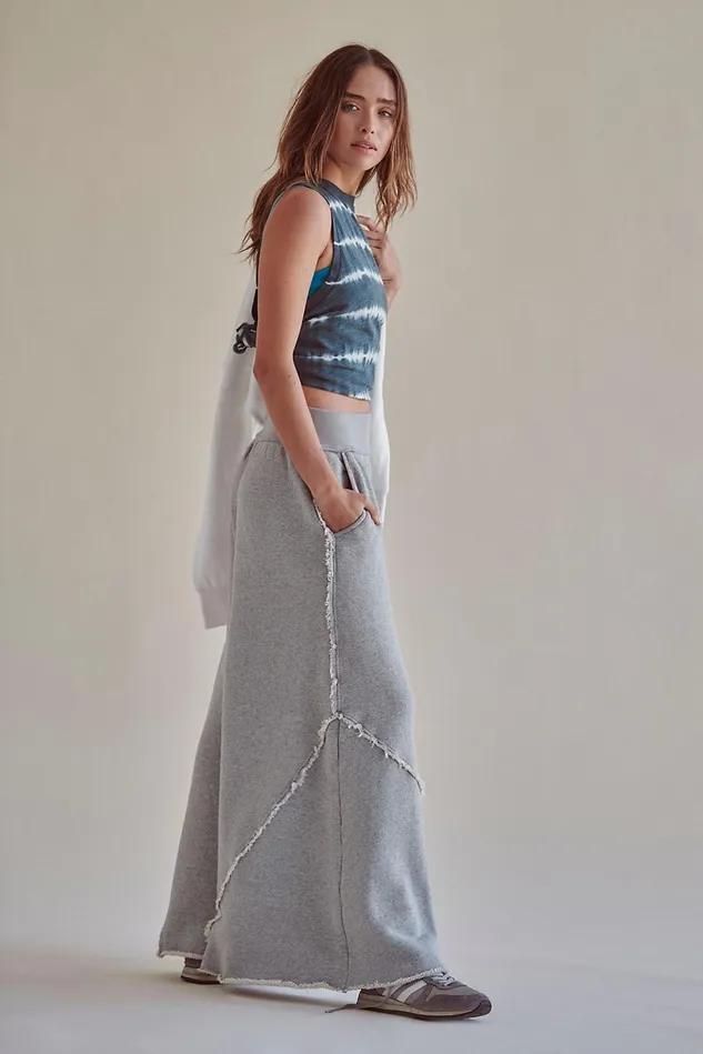 Women Bottoms Free People Free Spirit WideLegs Heather Grey
