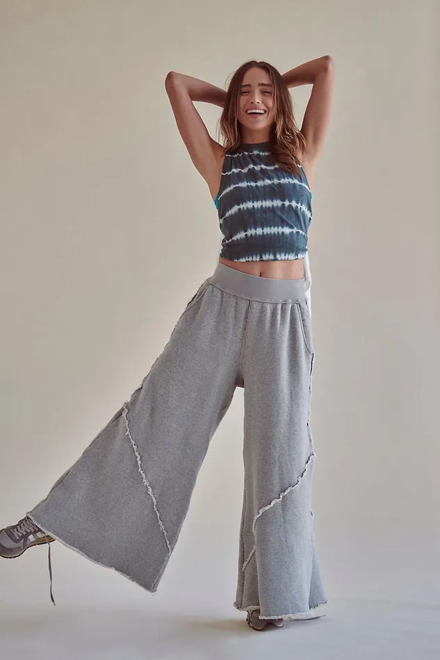 Women Bottoms Free People Free Spirit WideLegs Heather Grey