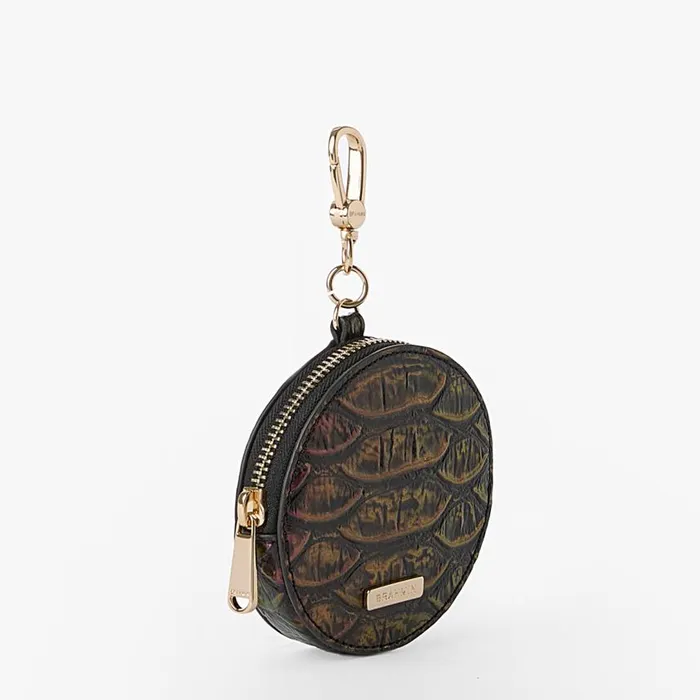 Women Brahmin Clip Ons and Keychains Circle Coin Purse Passion Purple Excelsior