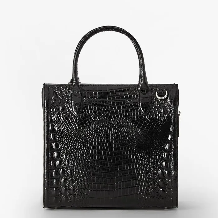 Women Brahmin Satchels Caroline Black Melbourne Silver Hardware