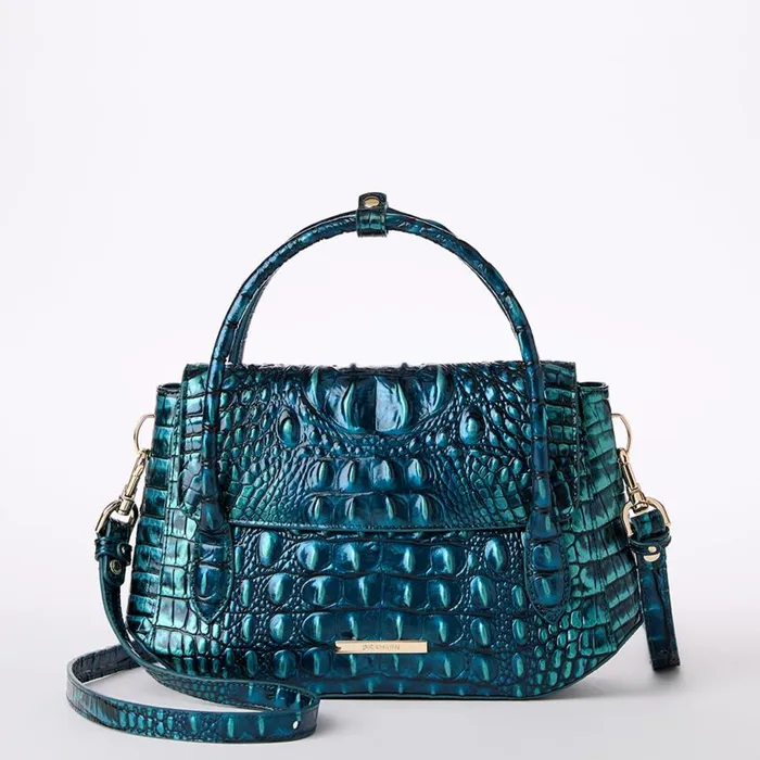 Women Brahmin Satchels Estelle Blue Patina Melbourne