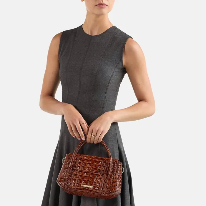 Women Brahmin Satchels Estelle Blue Patina Melbourne