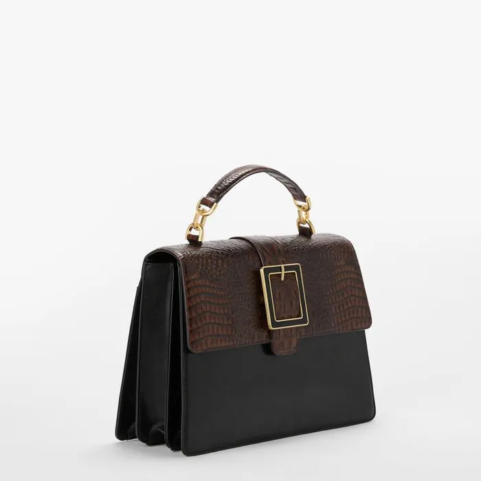 Women Brahmin Satchels Hallie Black Tuscan