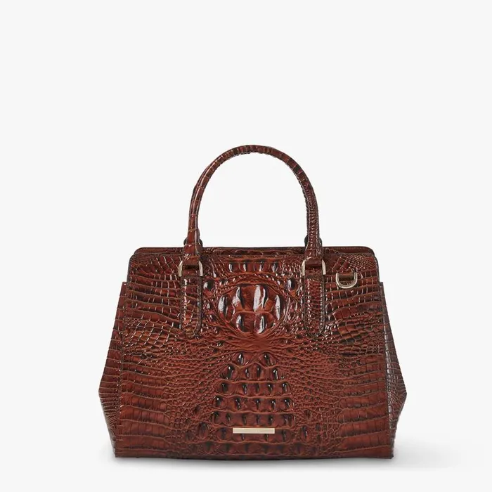 Women Brahmin Satchels Small Finley Pecan Melbourne