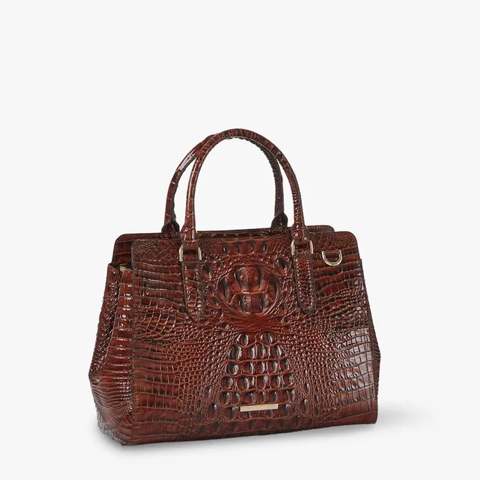 Women Brahmin Satchels Small Finley Pecan Melbourne