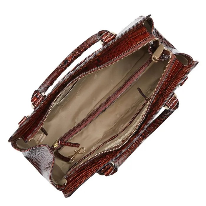 Women Brahmin Satchels Small Finley Pecan Melbourne