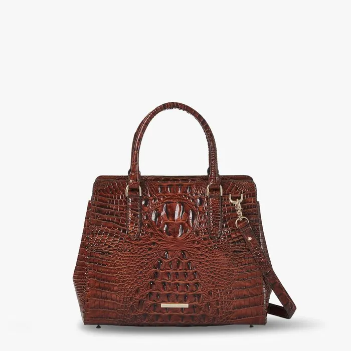 Women Brahmin Satchels Small Finley Pecan Melbourne