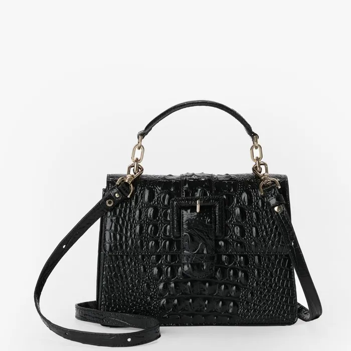 Women Brahmin Satchels Small Hallie Black Melbourne