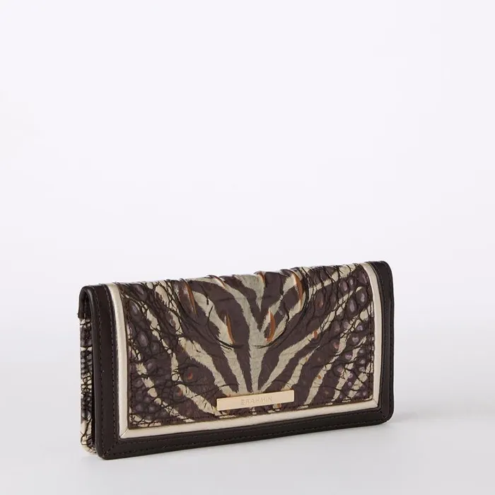 Women Brahmin Wallets and Wristlets Ady Wallet Coffee Bengal