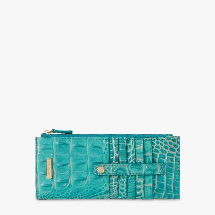Women Brahmin Wallets and Wristlets Credit Card Wallet Mermaid Green Melbourne Women Brahmin Wallets and Wristlets Credit Card Wallet Mermaid Green Melbourne