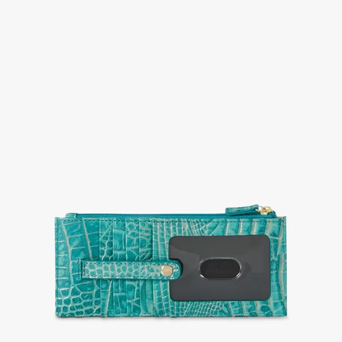 Women Brahmin Wallets and Wristlets Credit Card Wallet Mermaid Green Melbourne