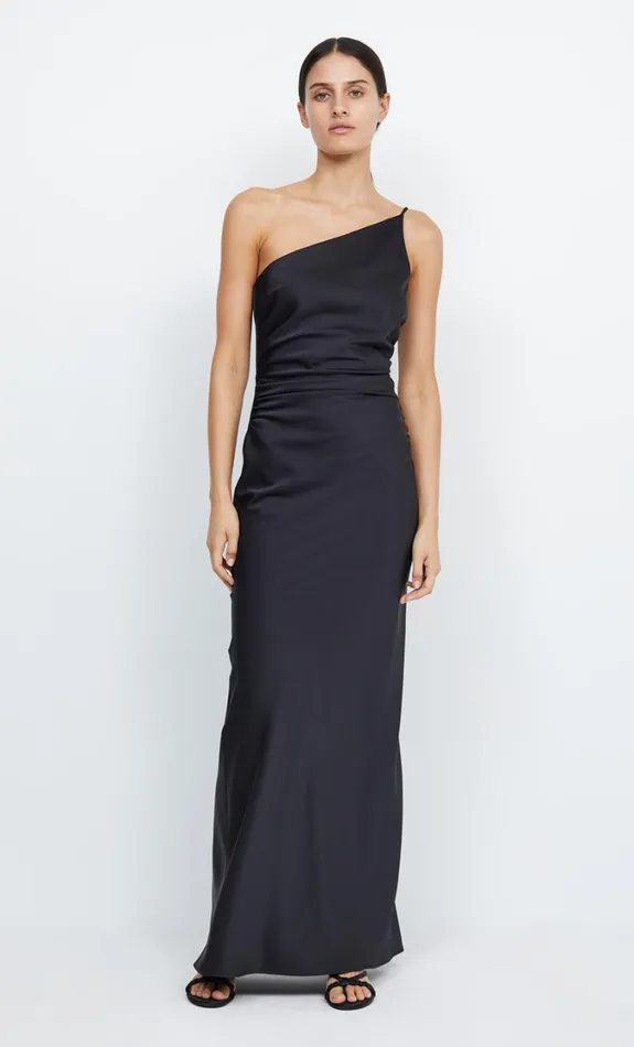Women Bridesmaids Bec Bridge ETERNITY ASYM MAXI DRESS Black