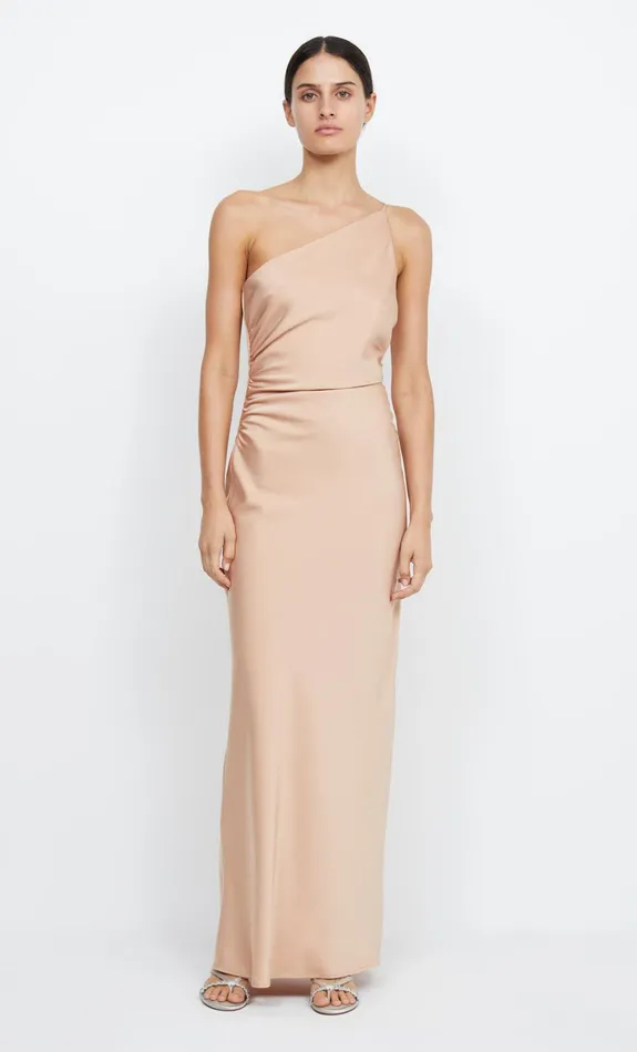 Women Bridesmaids Bec Bridge ETERNITY ASYM MAXI DRESS Rose Gold