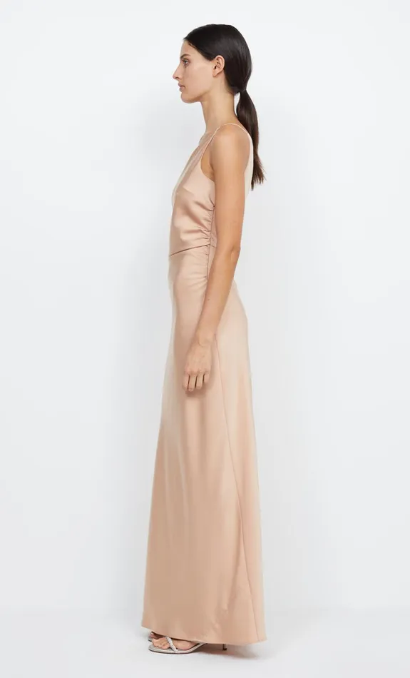 Women Bridesmaids Bec Bridge ETERNITY ASYM MAXI DRESS Rose Gold