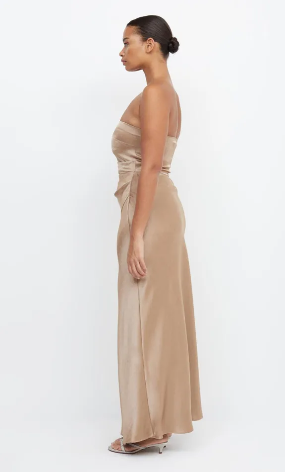 Women Bridesmaids Bec Bridge THE DREAMER STRAPLESS DRESS Golden