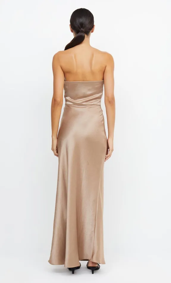 Women Bridesmaids Bec Bridge THE DREAMER STRAPLESS DRESS Golden