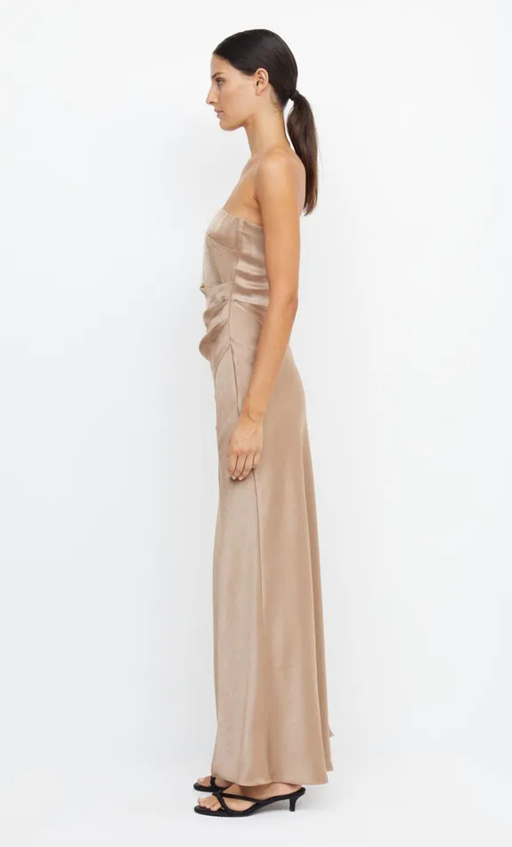 Women Bridesmaids Bec Bridge THE DREAMER STRAPLESS DRESS Golden