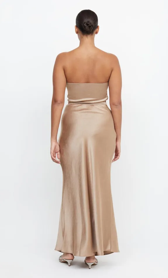 Women Bridesmaids Bec Bridge THE DREAMER STRAPLESS DRESS Golden