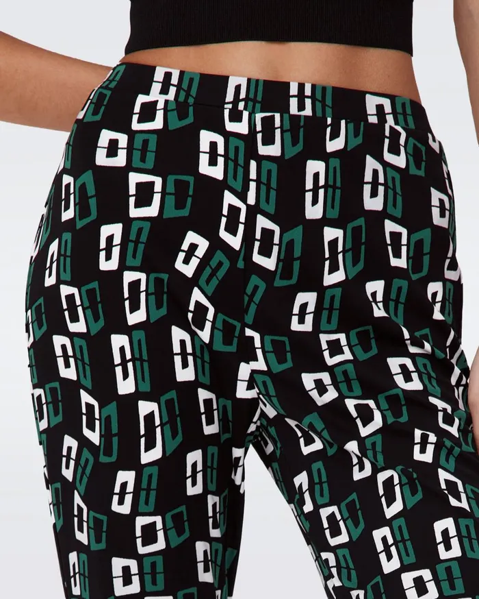 Women Brooklyn Pants Black Chain Spots DVF Pants and Shorts