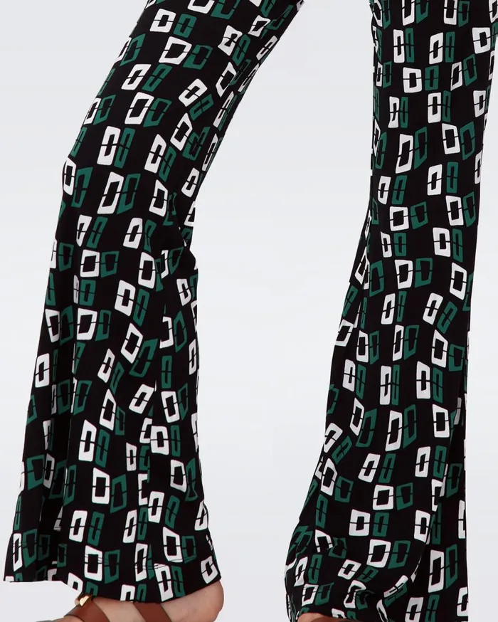 Women Brooklyn Pants Black Chain Spots DVF Pants and Shorts