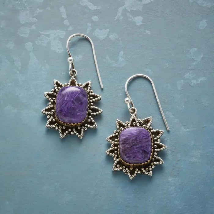 Women Burst Of Purple Earrings Sundance Catalog Earrings