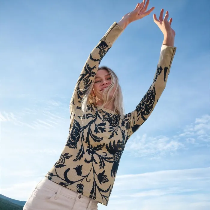Women Cadence Thermal Vanilla Sundance Catalog Tops
