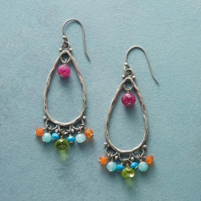 Women Caged Ruby Earrings Sundance Catalog Earrings