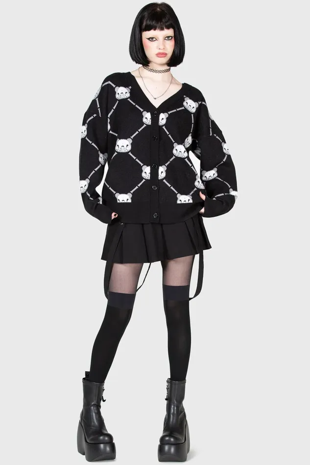 Women Chill Out Killstar Bone To Pick Cardigan