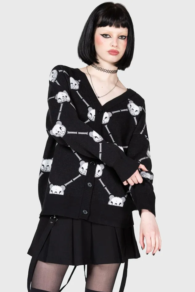 Women Chill Out Killstar Bone To Pick Cardigan