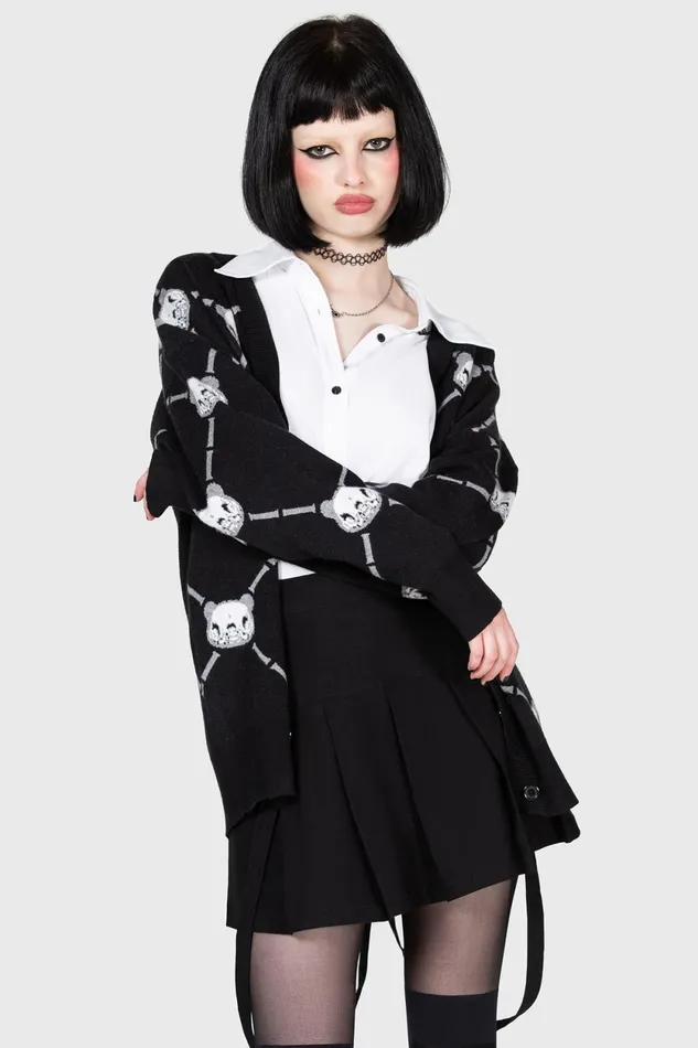 Women Chill Out Killstar Bone To Pick Cardigan