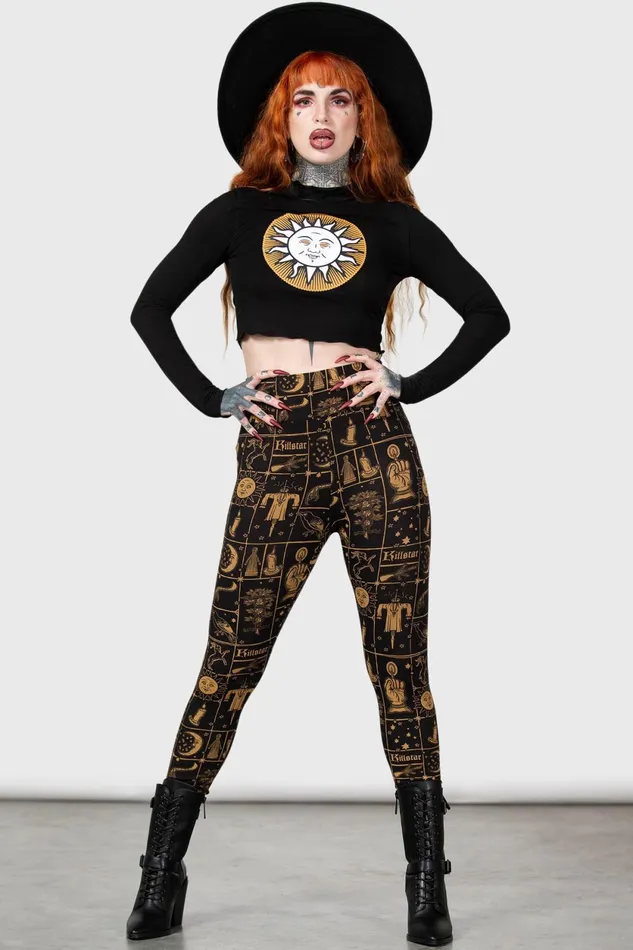 Women Chill Out Killstar Folk Horror Leggings