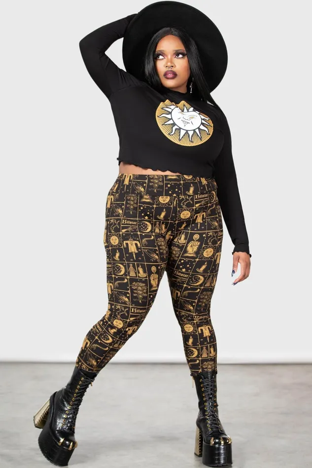 Women Chill Out Killstar Folk Horror Leggings
