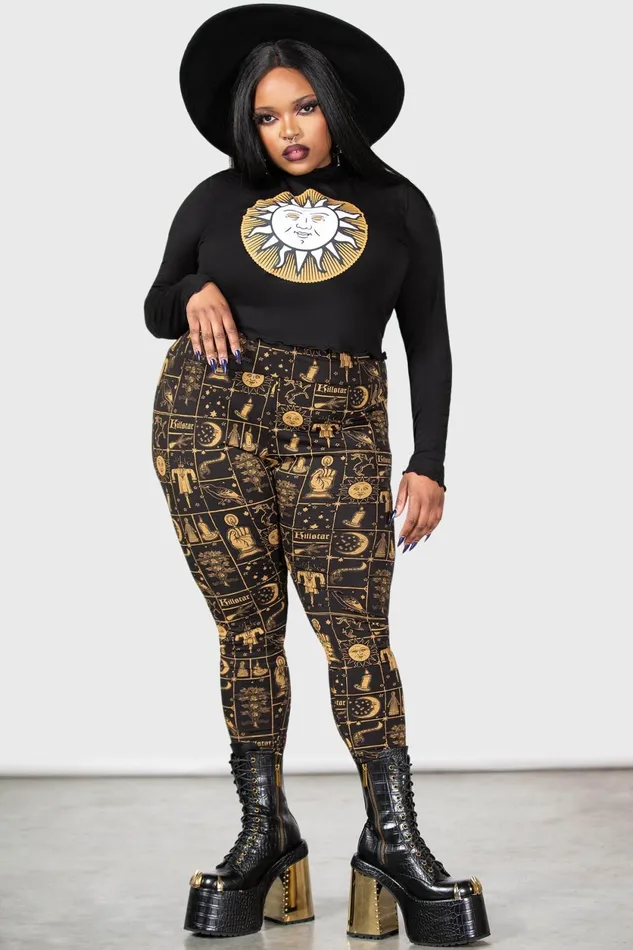 Women Chill Out Killstar Folk Horror Leggings