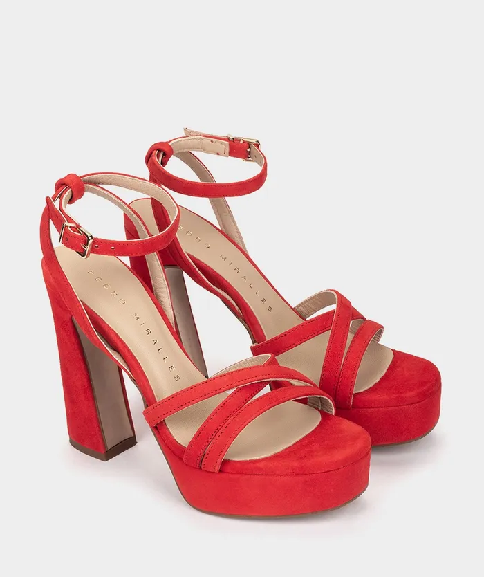 Women Civitella Red 8211 Heeled Sandals Pedro Miralles