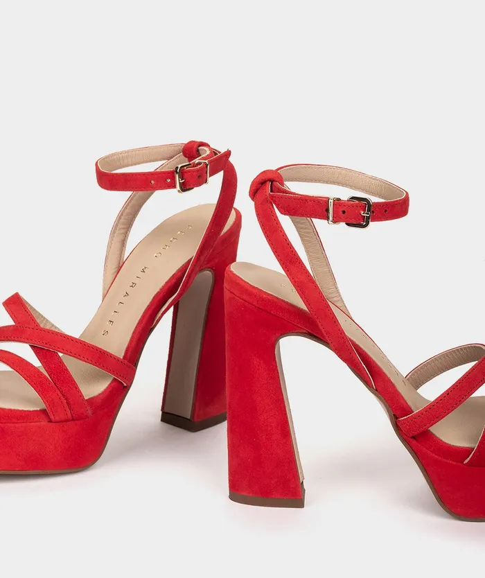 Women Civitella Red 8211 Heeled Sandals Pedro Miralles