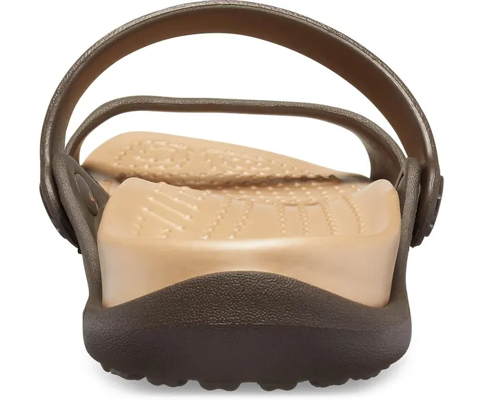 Women Cleo Sandal Espresso Gold Crocs Sandals