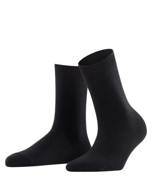 Women Cosy Wool Women Socks Black FALKE Socks