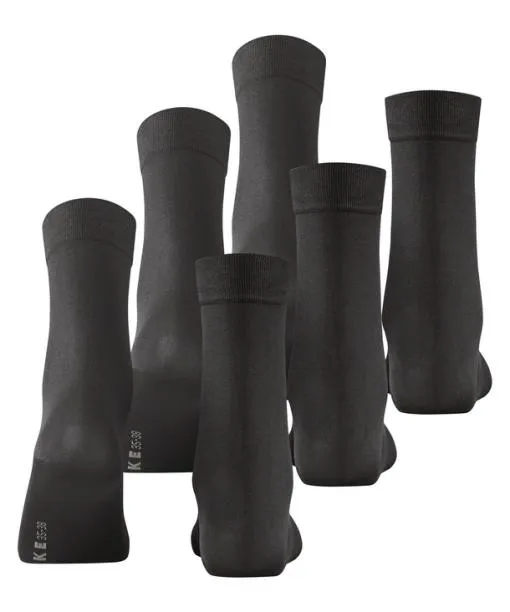Women Cotton Touch 3Pack Women Socks Anthracite FALKE Socks