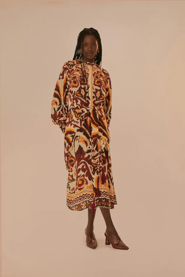 Women Cream Toucans Scarf Maxi Dress Toucans Scarf Cream FARM Rio Maxi Dresses Women Cream Toucans Scarf Maxi Dress Toucans Scarf Cream FARM Rio Maxi Dresses