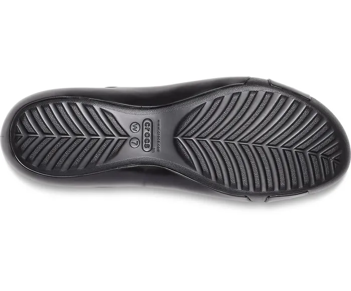 Women Crocs Serena Flat Black Crocs Sandals