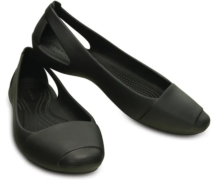 Women Crocs Sienna Flat Black Crocs Flats