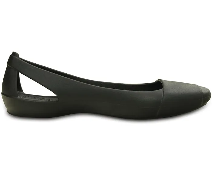 Women Crocs Sienna Flat Black Crocs Flats