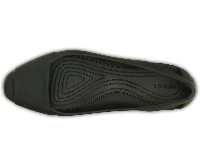 Women Crocs Sienna Flat Black Crocs Flats