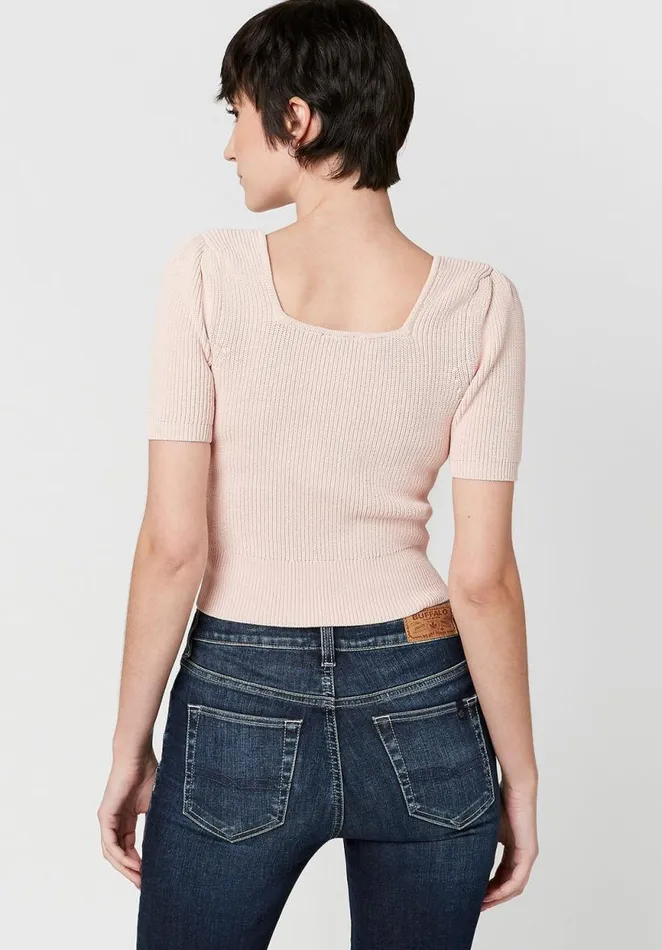 Women Cropped Delaney Cardigan Light Pink Buffalo David Bitton Sweaters