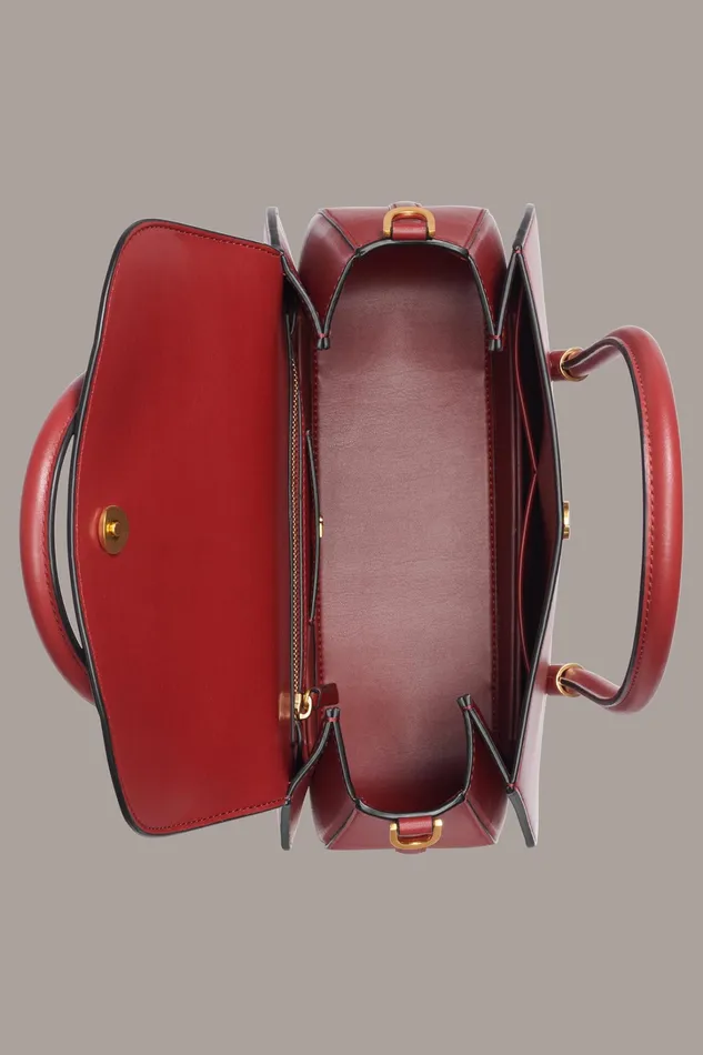 Women Crossbody Bags And Satchels Donna Karan BELLEROSE SATCHEL Claret